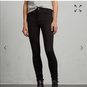 All Saints Stilt High Waist Skinny Pants Olive